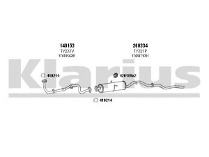 KLARIUS 900211E išmetimo sistema 
 Išmetimo sistema -> Išmetimo sistema, visa