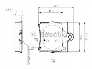 BOSCH 0 986 TB2 334 stabdžių trinkelių rinkinys, diskinis stabdys 
 Techninės priežiūros dalys -> Papildomas remontas
05126 300AA, 05139 902AA, 44201 720