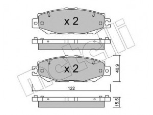 METELLI 22-0759-1 stabdžių trinkelių rinkinys, diskinis stabdys 
 Techninės priežiūros dalys -> Papildomas remontas
04466-YZZC2, 04492-50030