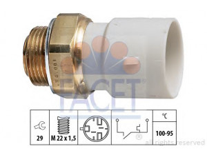 FACET 7.5182 temperatūros jungiklis, radiatoriaus ventiliatorius 
 Aušinimo sistema -> Siuntimo blokas, aušinimo skysčio temperatūra
13 41 030, 90 449 435, 90449435