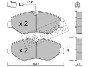 fri.tech. 687.4 stabdžių trinkelių rinkinys, diskinis stabdys 
 Techninės priežiūros dalys -> Papildomas remontas
D1060-MB200, D1060-MB600, D1060-MB60A