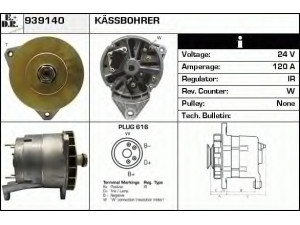 EDR 939140 kintamosios srovės generatorius 
 Elektros įranga -> Kint. sr. generatorius/dalys -> Kintamosios srovės generatorius
111859, 7421345000