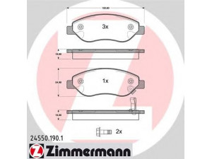 ZIMMERMANN 24550.190.1 stabdžių trinkelių rinkinys, diskinis stabdys 
 Techninės priežiūros dalys -> Papildomas remontas
1605355, 93189822