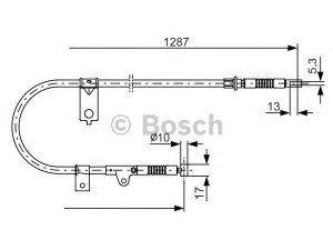 BOSCH 1 987 482 150 trosas, stovėjimo stabdys 
 Stabdžių sistema -> Valdymo svirtys/trosai
36531 4F400