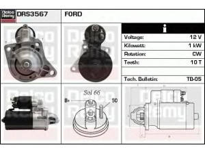 DELCO REMY DRS3567 starteris 
 Elektros įranga -> Starterio sistema -> Starteris
6775701, 6775702, 93BB-11000-CB