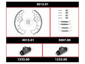 WOKING 3015.01 stabdžių rinkinys, būgniniai stabdžiai 
 Stabdžių sistema -> Būgninis stabdys -> Stabdžių remonto rinkinys
