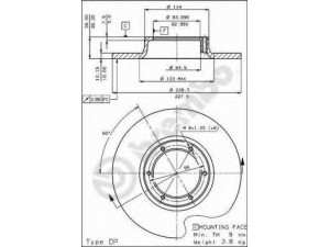 BREMBO 08.2138.10 stabdžių diskas 
 Dviratė transporto priemonės -> Stabdžių sistema -> Stabdžių diskai / priedai
7700502515, 7701466540, 7700502515