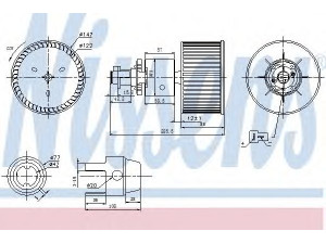NISSENS 87149 vidaus pūtiklis 
 Šildymas / vėdinimas -> Orpūtė/dalys
443959101, 443959101A