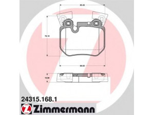 ZIMMERMANN 24315.168.1 stabdžių trinkelių rinkinys, diskinis stabdys 
 Techninės priežiūros dalys -> Papildomas remontas
3421 6 784 808, 3421 6 791 421