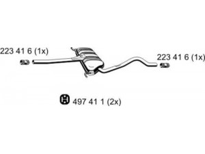 ERNST 204163 vidurinis duslintuvas 
 Išmetimo sistema -> Duslintuvas
4B0 253 409 BP
