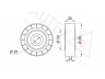 AUTEX 651151 kreipiantysis skriemulys, V formos rumbuotas diržas
6080 5460, 6080 5460, 60805460