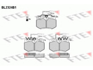 FTE BL2324B1 stabdžių trinkelių rinkinys, diskinis stabdys 
 Techninės priežiūros dalys -> Papildomas remontas
95661871, 95 661 871