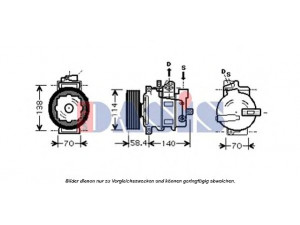 AKS DASIS 851557N kompresorius, oro kondicionierius 
 Oro kondicionavimas -> Kompresorius/dalys
7L6820803J, 7L6820803M, 7L6820803Q