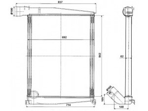 NRF 30159 tarpinis suslėgto oro aušintuvas, kompresorius
8351203300