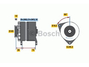 BOSCH 0 986 044 751 kintamosios srovės generatorius 
 Elektros įranga -> Kint. sr. generatorius/dalys -> Kintamosios srovės generatorius
E4NN1 0B376 AA, E4NN1 0B376 AB