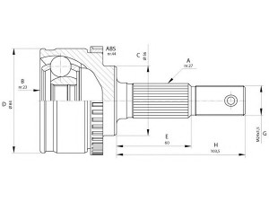OPEN PARTS CVJ5583.10 jungčių komplektas, kardaninis velenas 
 Ratų pavara -> Sujungimai/komplektas
392115V471, 392119F626, 39211AU325