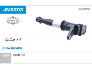 JANMOR JM5203 ritė, uždegimas 
 Kibirkšties / kaitinamasis uždegimas -> Uždegimo ritė
46794782, 46794782
