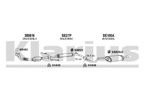 KLARIUS 930730U išmetimo sistema 
 Išmetimo sistema -> Išmetimo sistema, visa