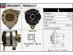 DELCO REMY DRA4841 kintamosios srovės generatorius 
 Elektros įranga -> Kint. sr. generatorius/dalys -> Kintamosios srovės generatorius
541517, 7700734240, 7700786409