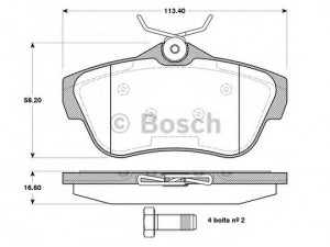 BOSCH 0 986 TB3 084 stabdžių trinkelių rinkinys, diskinis stabdys 
 Techninės priežiūros dalys -> Papildomas remontas
4253 68, 4253 68