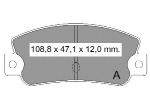 VEMA 833450 stabdžių trinkelių rinkinys, diskinis stabdys
5888939, 791873, 792703, 792704