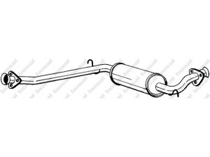BOSAL 281-305 vidurinis duslintuvas 
 Išmetimo sistema -> Duslintuvas
82 478 180