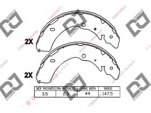 DJ PARTS BS1324 stabdžių trinkelių komplektas 
 Techninės priežiūros dalys -> Papildomas remontas
8973519191, 8973519201, 8973682530