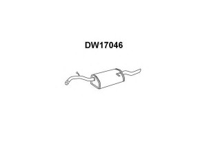 VENEPORTE DW17046 galinis duslintuvas 
 Išmetimo sistema -> Duslintuvas
96181295, 96311398, D96283279, D96283280