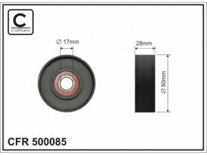 CAFFARO 500085 įtempiklio skriemulys, V formos rumbuotas diržas 
 Diržinė pavara -> V formos rumbuotas diržas/komplektas -> Įtempiklio skriemulys
11955-6N202, 11955-6N20B, 11955-6N20C