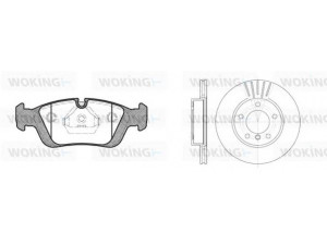 WOKING 82843.01 stabdžių rinkinys, diskiniai stabdžiai 
 Stabdžių sistema -> Diskinis stabdys -> Stabdžių remonto rinkinys
34111160674, 34111161437, 34111161438