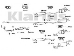KLARIUS 330433U išmetimo sistema 
 Išmetimo sistema -> Išmetimo sistema, visa