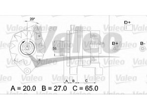 VALEO 436322 kintamosios srovės generatorius
5705-61, 5705-79, 570561, 570579