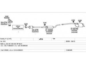 MTS C380045002841 išmetimo sistema 
 Išmetimo sistema -> Išmetimo sistema, visa