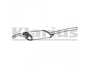 KLARIUS 230361 galinis duslintuvas 
 Išmetimo sistema -> Duslintuvas
1L0253609C, 1LO253609C, 1L0253609C