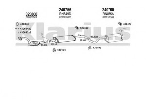 KLARIUS 721168E išmetimo sistema