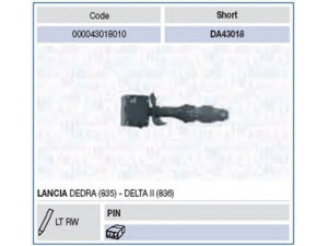MAGNETI MARELLI 000043018010 vairo kolonėlės jungiklis 
 Vidaus įranga -> Rankinės/kojinės svirties sistema
177338080