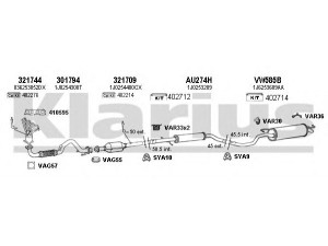 KLARIUS 790200U išmetimo sistema 
 Išmetimo sistema -> Išmetimo sistema, visa