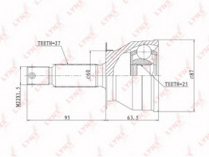 LYNXauto CO-4407 jungčių komplektas, kardaninis velenas
49500-3A202, 49500-3A205, 49500-3A206