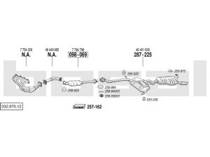 BOSAL 032.970.12 išmetimo sistema 
 Išmetimo sistema -> Išmetimo sistema, visa
