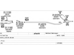 MTS C070400007292 išmetimo sistema 
 Išmetimo sistema -> Išmetimo sistema, visa