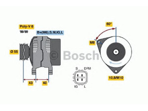 BOSCH 0 124 315 024 kintamosios srovės generatorius 
 Elektros įranga -> Kint. sr. generatorius/dalys -> Kintamosios srovės generatorius
27060 0D030, 27060 0D160, 27060 165FL