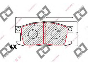 DJ PARTS BP1735 stabdžių trinkelių rinkinys, diskinis stabdys 
 Techninės priežiūros dalys -> Papildomas remontas
45022-692-670, 45022-692-671, 45022-692-672