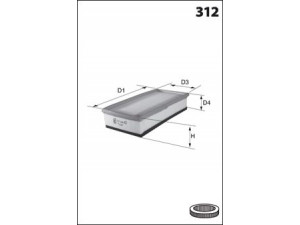 MECAFILTER ELP9025 oro filtras 
 Filtrai -> Oro filtras
1444EW, 9650188880, 1444EJ, 9650188880