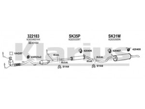 KLARIUS 780112U išmetimo sistema 
 Išmetimo sistema -> Išmetimo sistema, visa