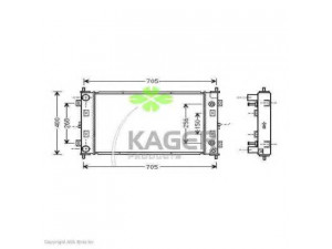 KAGER 31-0218 radiatorius, variklio aušinimas 
 Aušinimo sistema -> Radiatorius/alyvos aušintuvas -> Radiatorius/dalys
4741108, 4741110