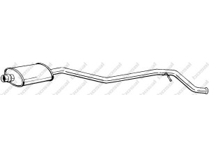BOSAL 286-833 vidurinis duslintuvas 
 Išmetimo sistema -> Duslintuvas
1717.57, 1717.82