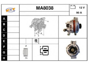 SNRA MA8038 kintamosios srovės generatorius
L81318300, A3TG0091