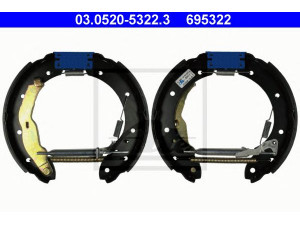 ATE 03.0520-5322.3 stabdžių trinkelių komplektas 
 Techninės priežiūros dalys -> Papildomas remontas