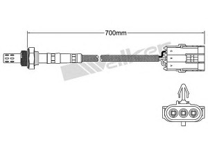 WALKER PRODUCTS 250-23147 lambda jutiklis 
 Išmetimo sistema -> Jutiklis/zondas
77 00 101 345