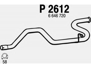 FENNO P2612 išleidimo kolektorius 
 Išmetimo sistema -> Išmetimo vamzdžiai
6646720